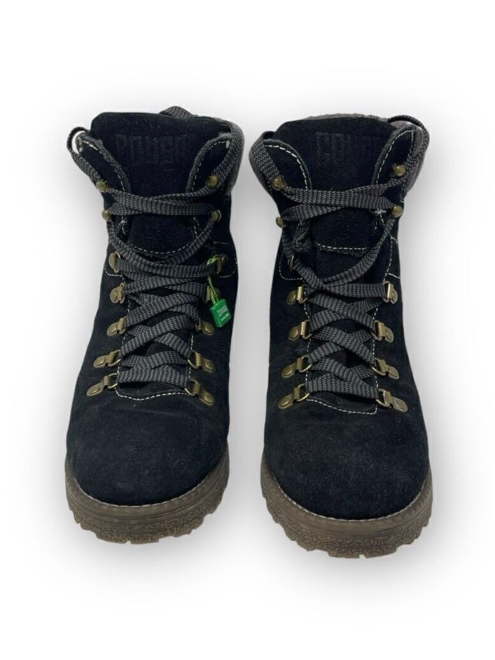 Cougar Black Suede Lace-Up Ankle Boots - Picture 4 of 10